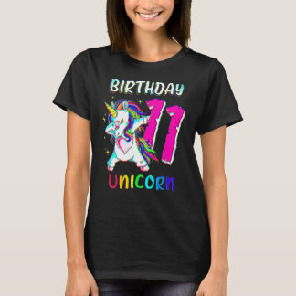 Camiseta Rapariga De 11 Anos A Bater No 11 Unicorn Un