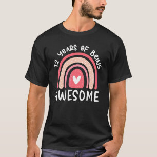 Camiseta Rapariga De 12 Anos 12 Arco-Íris Aniversário Incrí