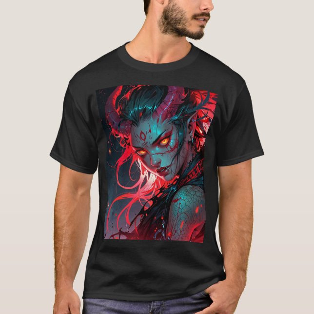 Camiseta Rapariga de Animação Vermelha (Frente)