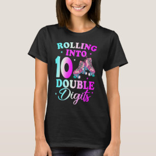 Camiseta Rapariga de aniversário de 10 anos entrando na 10ª
