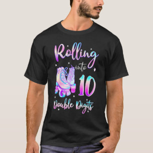 Camiseta Rapariga de aniversário de 10 anos entrando na 10ª