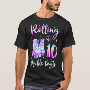 Camiseta Rapariga de aniversário de 10 anos entrando na 10ª