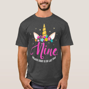 Camiseta Rapariga de aniversário de 9 anos presente no Unic