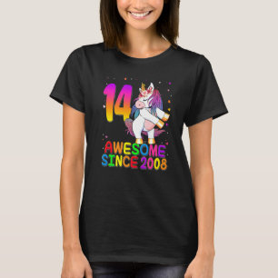 Camiseta Rapariga De Aniversário Do 14 De Flautista Da Unic