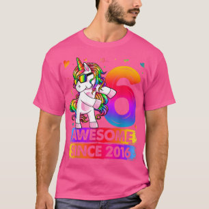 Camiseta Rapariga de Aniversário do 6 de Flautim com 6 anos
