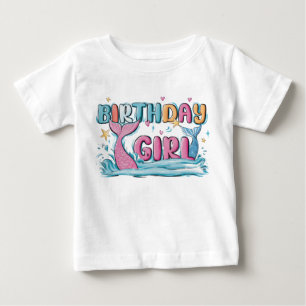 Camiseta Rapariga de Aniversário do Script Moderno