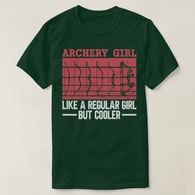 Camiseta Rapariga De Arqueiro Como Uma Rapariga Normal Mas  (Frente do Design)