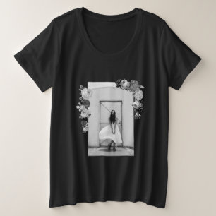 Camiseta Rapariga de Arte de FASHION Branca e Negra Linda #
