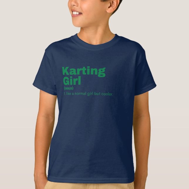 Camiseta Rapariga de Arte - Karting (Frente)