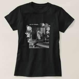Camiseta Rapariga de Arte Negra e Cinza Bonita #2