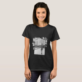 Camiseta Rapariga de Arte Negra e Cinza Bonita #4