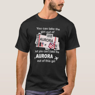 Camiseta Rapariga De Aurora Embaraçando Bilhete De Voo Auro