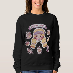 Camiseta Rapariga de Banana com Sorvete de Rosquinha de Lei