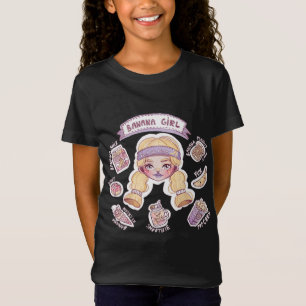 Camiseta Rapariga de Banana com Sorvete de Rosquinha de Lei
