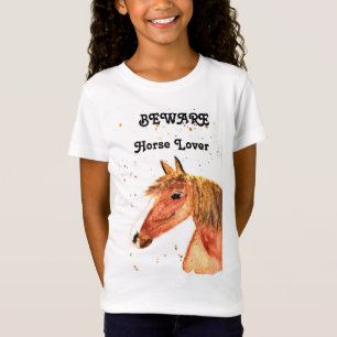 Camiseta Rapariga-de-cavalo-branca cavaleira moderna