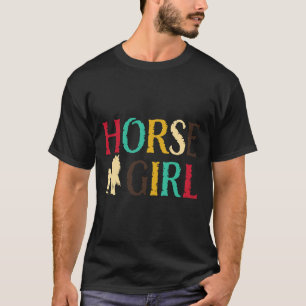 Camiseta Rapariga de Cavalo - Coração Colorida e Bonita Ane