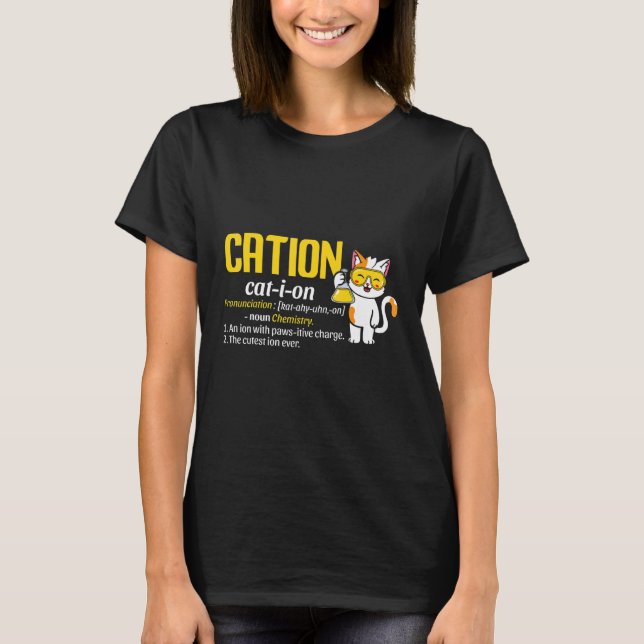 Camiseta Rapariga de Ciência da Pronúncia do Ion Cat I (Frente)
