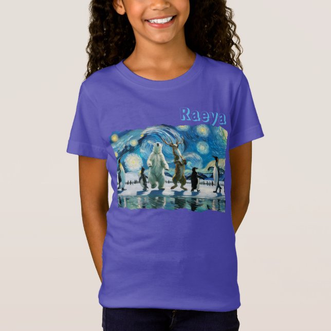 Camiseta Rapariga de dança do Ártico (Frente)