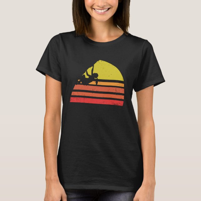Camiseta Rapariga de Escala de Rochas de Volta Distante (Frente)