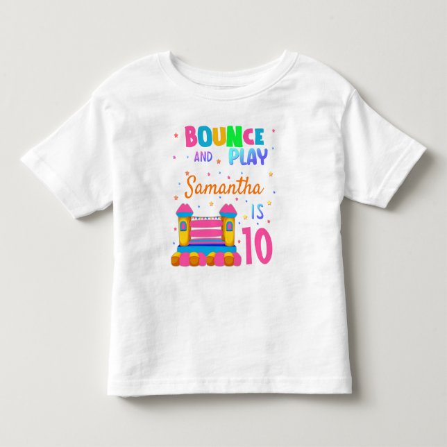 Camiseta Rapariga de Festa de aniversário de salto inflável (Frente)