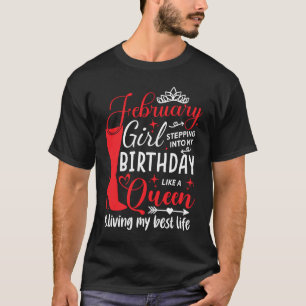 Camiseta Rapariga de fevereiro entrando no meu Aniversário