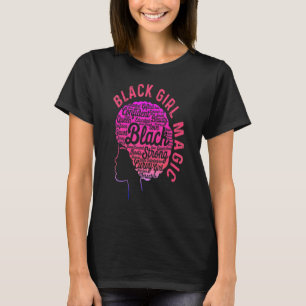 Camiseta Rapariga de História Negra Mês Mágico Amor Forte A
