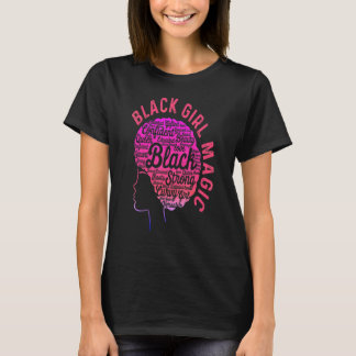 Camiseta Rapariga de História Negra Mês Mágico Amor Forte A