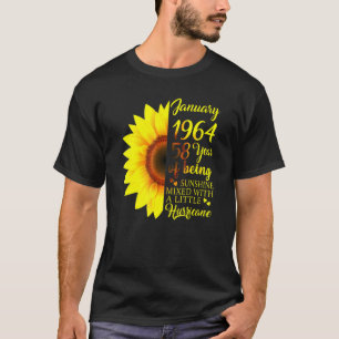 Camiseta Rapariga de Janeiro de 1964 58 anos 58 anos