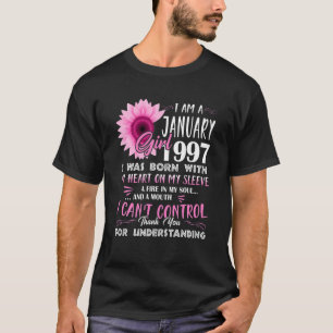 Camiseta Rapariga De Janeiro De 1997 25 Aniversário Present