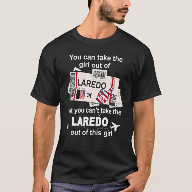 Camiseta Rapariga de Laredo Embaraçando Bilhete de Voo (Frente)