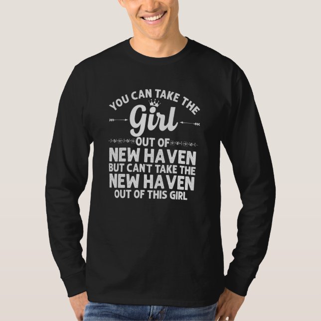 Camiseta Rapariga De New Haven Em Indiana Funny Home Roots (Frente)