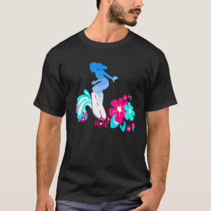 Camiseta Rapariga de Ondas Surfista Surf