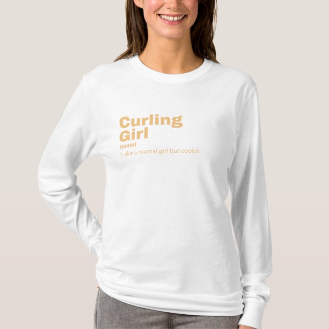 Camiseta Rapariga de Rling - Curling (Frente)