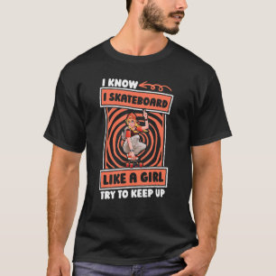 Camiseta Rapariga de Skateboarder Skateboard Skateboar