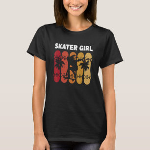 Camiseta Rapariga de skater de skate de skate