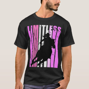 Camiseta Rapariga-de-vaca implacável Rapariga Rodeo Barrel 