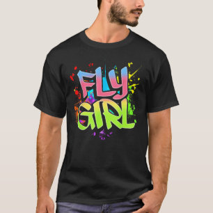 Camiseta Rapariga de Voo 80 e 90 Velhas Meninas de Salto de