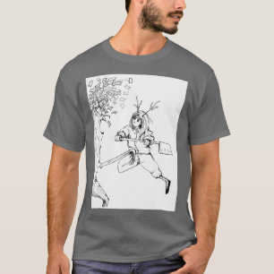 Camiseta Rapariga de Wooden Antler Atacando a Árvore do Din