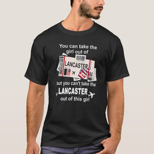 Camiseta Rapariga do Bilhete de Voo de Embarque de Lancaste (Frente)