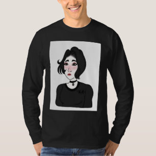 Camiseta Rapariga doomer E garota Feels Wojak Meme