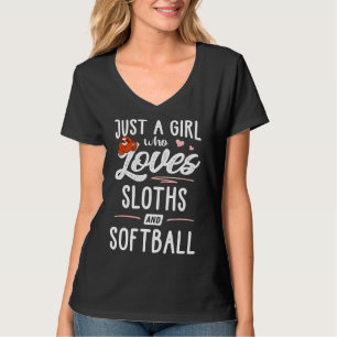 Camiseta Rapariga E Adora A Lama Que Softball Sloths