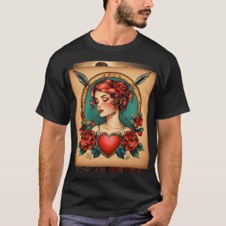 Camiseta Rapariga e Âncora Náutica Pin-Up