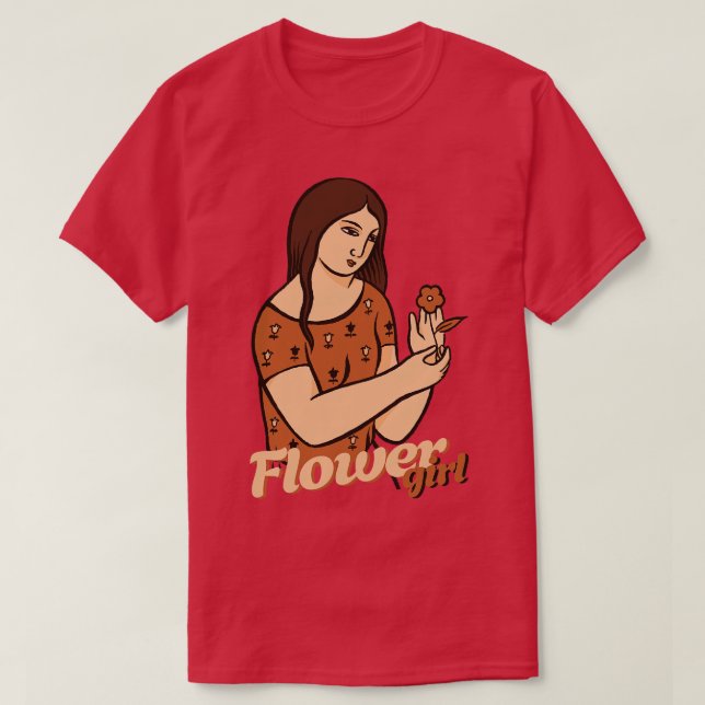 Camiseta Rapariga e Flor (Frente do Design)