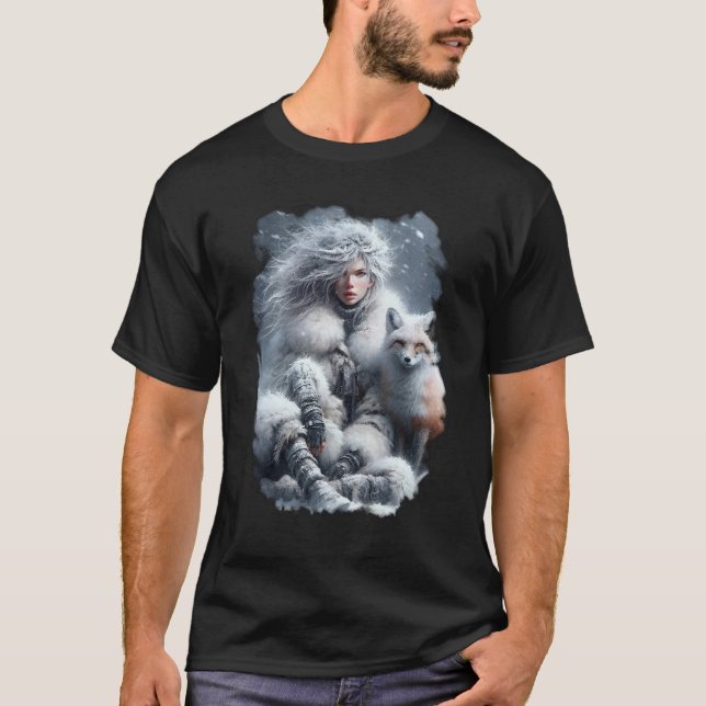 Camiseta rapariga e lobos (Frente)