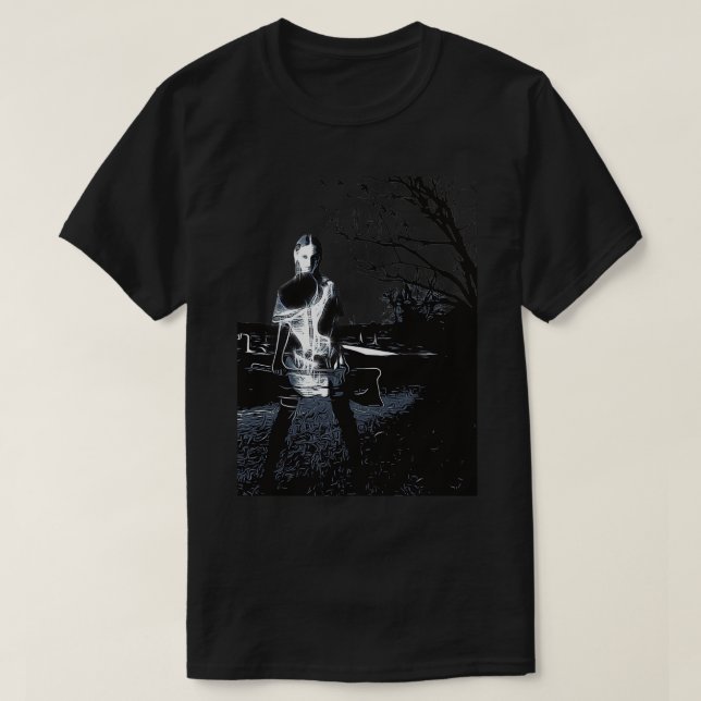 Camiseta Rapariga e machado (Frente do Design)