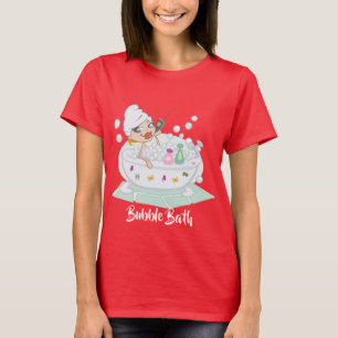 Camiseta Rapariga em Bubble Bath Red