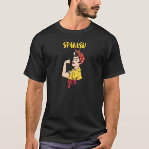 Camiseta Rapariga Espanhola Espanha Raízes País Espanhol