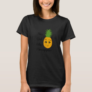Camiseta Rapariga Gosta De Frutas Tropicais Do Havaí Pinean