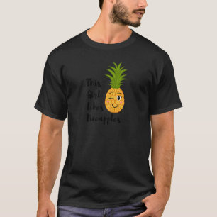 Camiseta Rapariga Gosta De Frutas Tropicais Do Hawaii Pinea