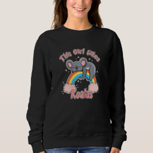 Camiseta Rapariga Gosta De Koalas Cute Engraçado Australian